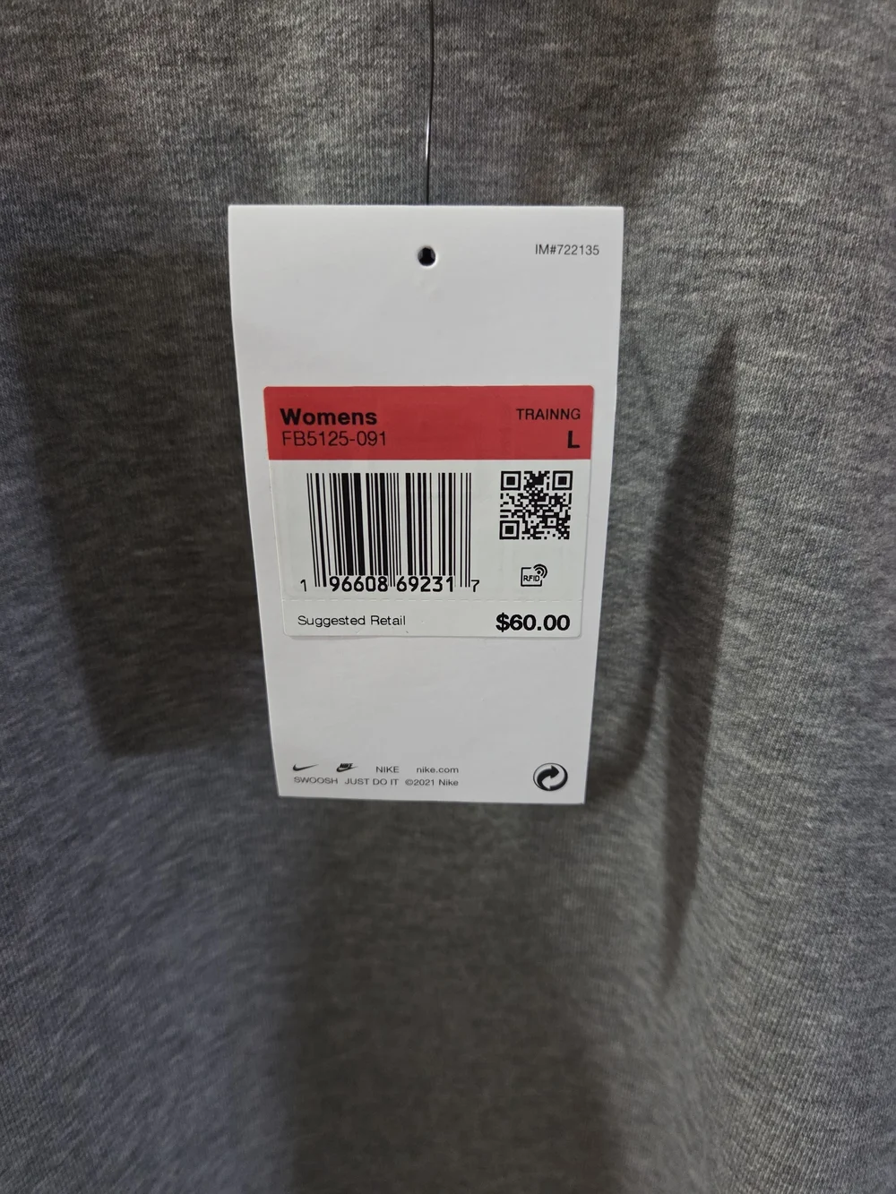 Nike Women’s Grey Crewneck Pullover Sweatshirt NWT